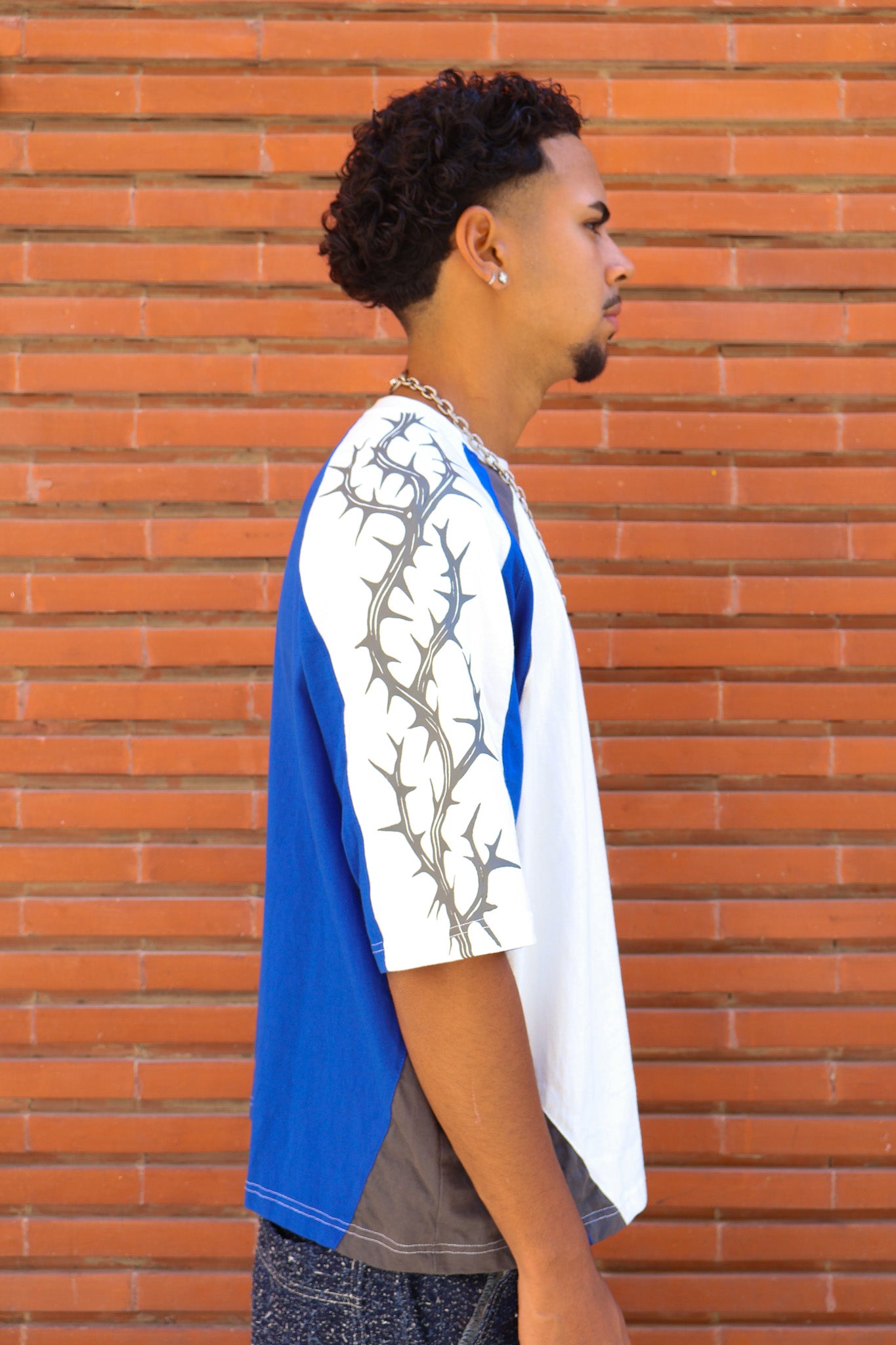 Multi Panel Thorn Sleeve Tee