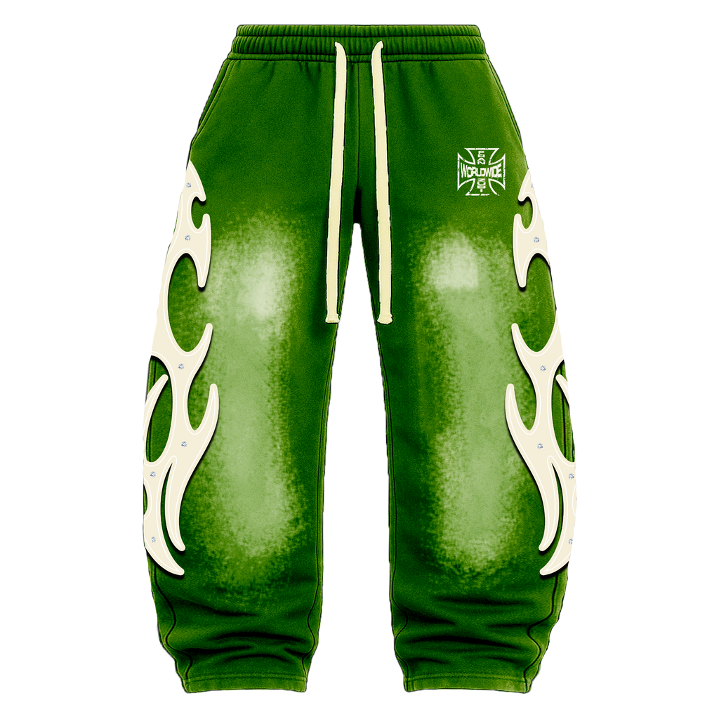 Leather Patch Sweatpants